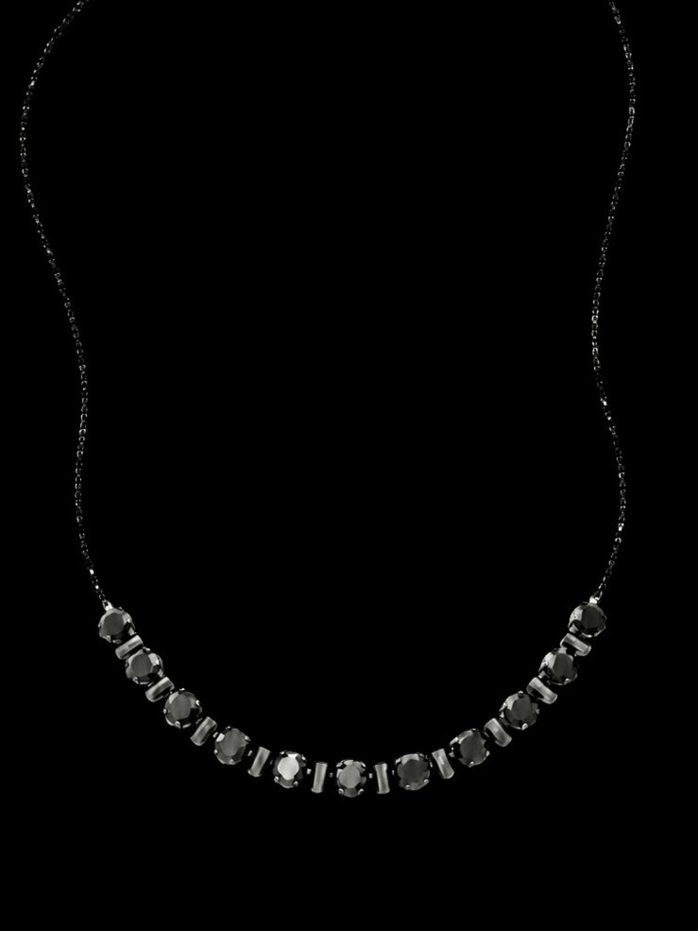 Kendra Scott Tammy Gunmetal Necklace in Black Onyx